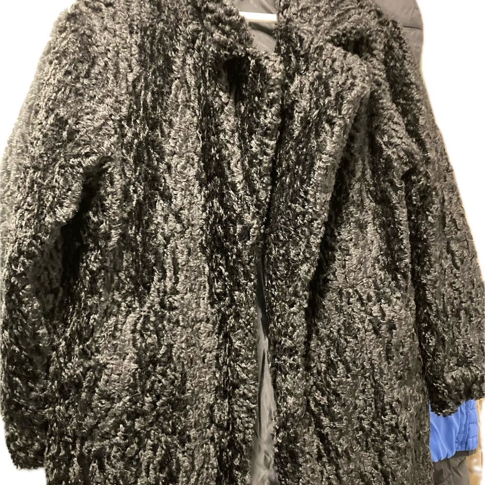 NWT CLEO Charcoal Black Teddy Coat